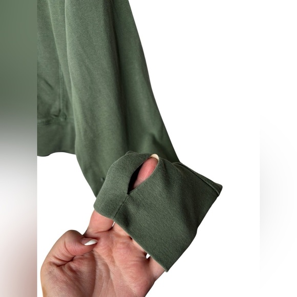 Sweaty Betty After Class Cotton Blend Crop Sweatshirt Green size 14 Large - Picture 5 of 9